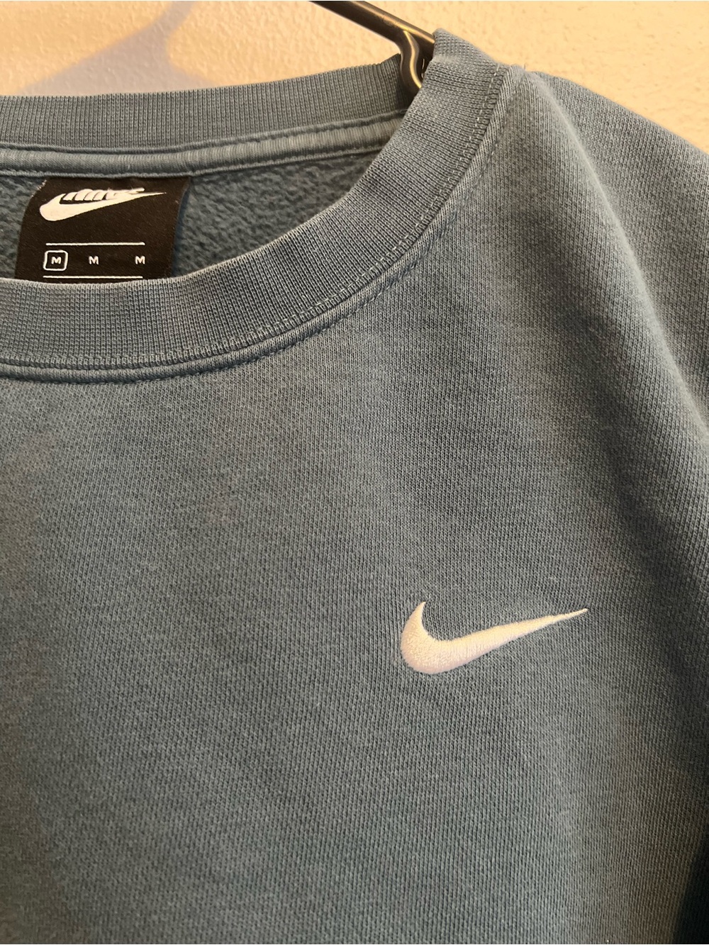 Nike Women's Deep Teal Crewneck Sweatshirt with White Swoosh - Picture 4 of 5